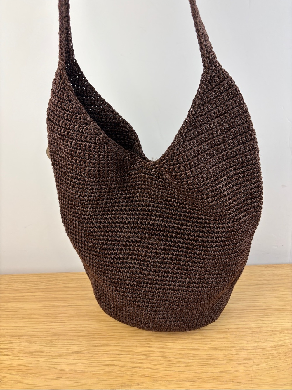The Sak 120 Crochet Hobo Bucket Bag in Dark Brown LIKE NEW! - Picture 6 of 11